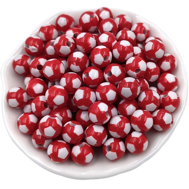 Акриловые бусины, бусины, акриловые бусины в виде футбола, бусины в виде футбола, 10 шт., карамельные цвета, россыпью, для изготовления ювелирных изделий, кулонов, модных ручных изделий