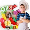 16Pcs Set Kids Imitating Fruit Vegetable Kitchen Cutting Cooking Toy Early Education