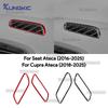 Для SEAT Ateca 5F 2016-2025 Для Cupra Ateca 5F 2018-2025 Наклейка из настоящего мягкого углеродного волокна Боковая часть воздуховода автомобиля Отделка приборной панели