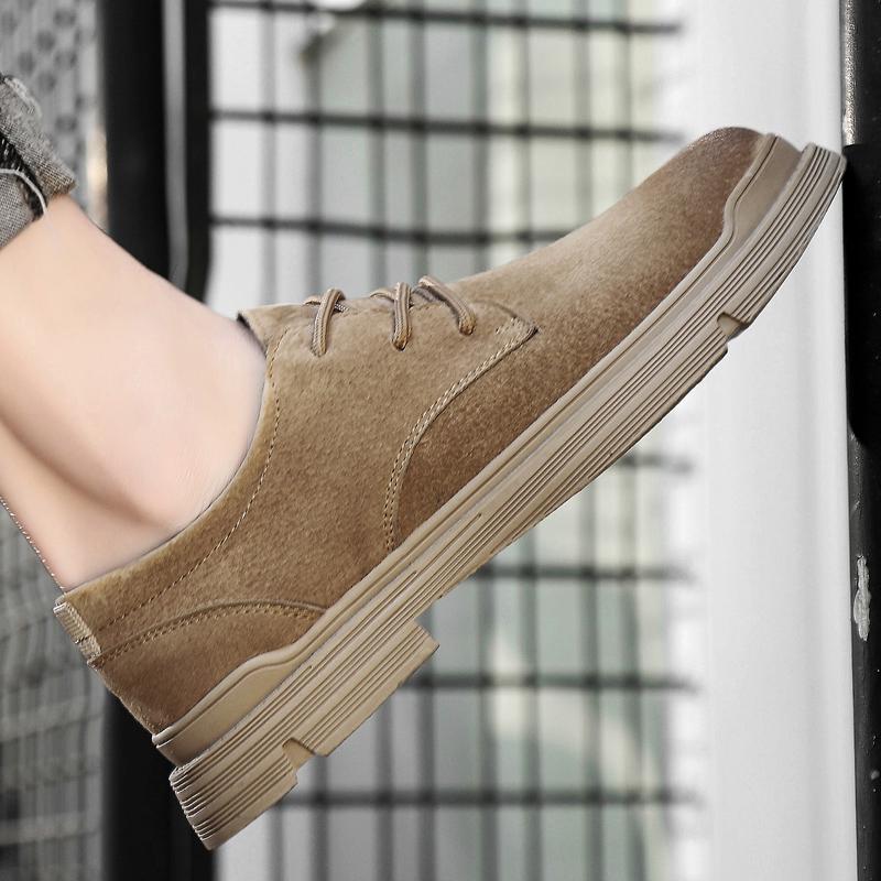 Модная уличная мужская кожаная обувь Удобная повседневная деловая обувь на мягкой подошве Спортивная обувь для вождения Офисная мужская обувь Нескользящая Zapatos Hombre