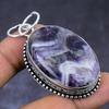 Natural Chevron Amethyst Gemstone 925 Steling Silver Jewelry Pendant 2.21" C3D13