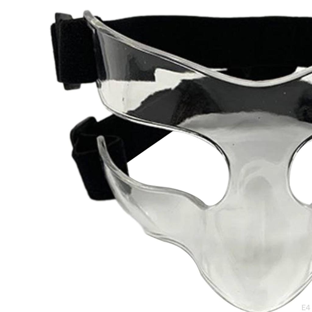 Basketball Mask Face Shield Adjustable Strap Parts Lightweight Protective Facial Cover Nose