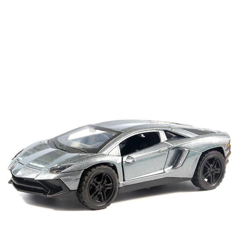 Bag 1:36 Alloy Sports Car Model with Sound and Light Pull Back Door Children's Toys Car Boy Women's Gifts Wholesale