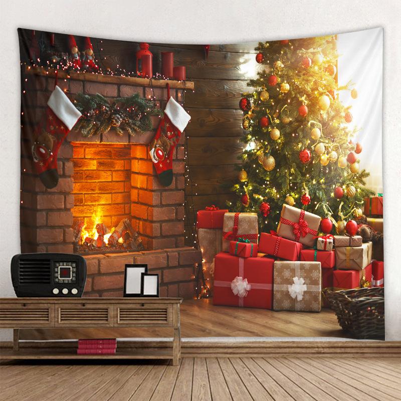 Christmas Tapestry Festive Decor Home Living Room Bedroom Background Garden Posters for Outside Large Wall Hanging Beach Towel
