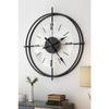 Современные настенные часы в скандинавском стиле из прозрачного стекла черного цвета, 60 см