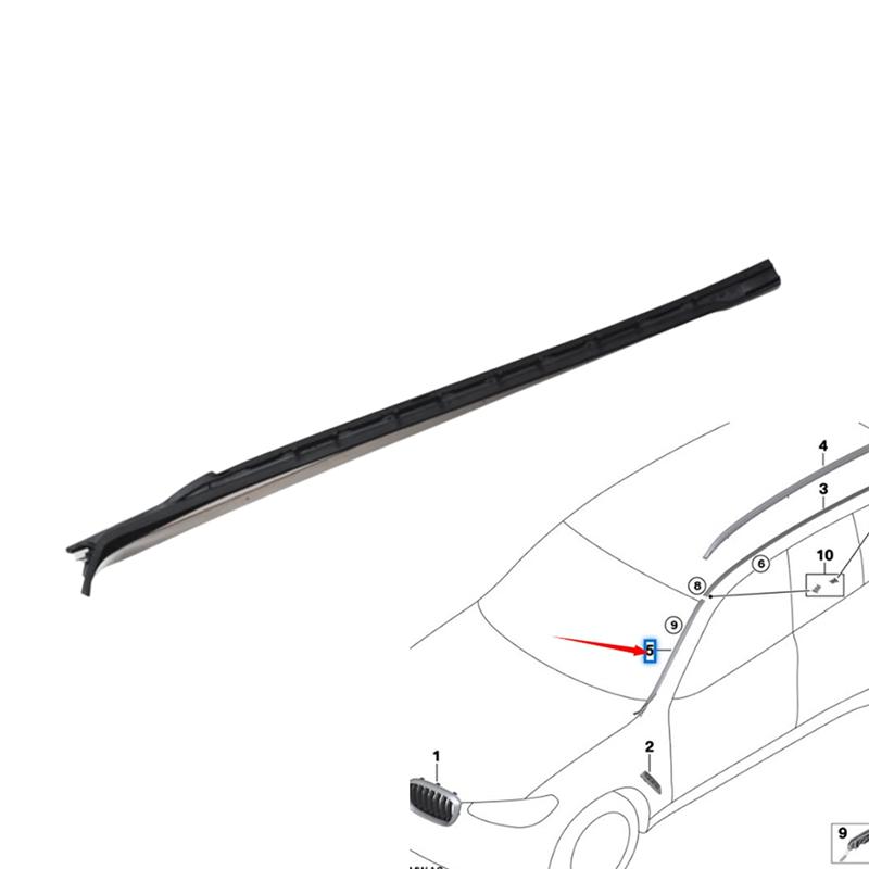 New Front Windshield Seal Water Guide Strip For BMW G08 G01 2017- Waterproof Windshield Drip Moulding