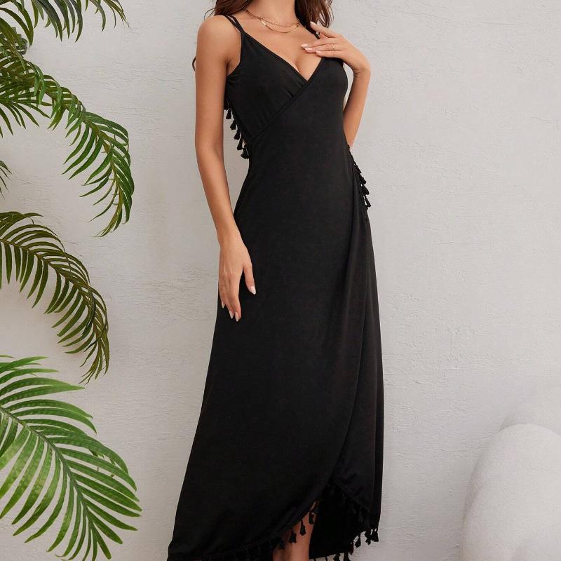 GMXIA Женские летние модные однотонные платья с открытой спиной и разрезом на шее