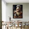 Animal Portrait Chef Cat Decoration Kitchen Poster Wall Art Canvas Painting Picture Indoor Home