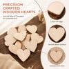 100 Pcs Heart Shaped Wooden Decoration Chips 3cm Size Wood Heart Cutouts  For Festival Decoration