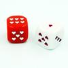 10 шт. 25 мм Акриловые кубики в форме сердца любви с закругленными краями, шестигранные, большие кубики, реквизит для настольных игр для питья, оборудование для казино
