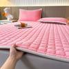 New Milk Velvet Quilted Mattress Flannel Thickened Solid Color Tatami Mat Mattress Protective Mat