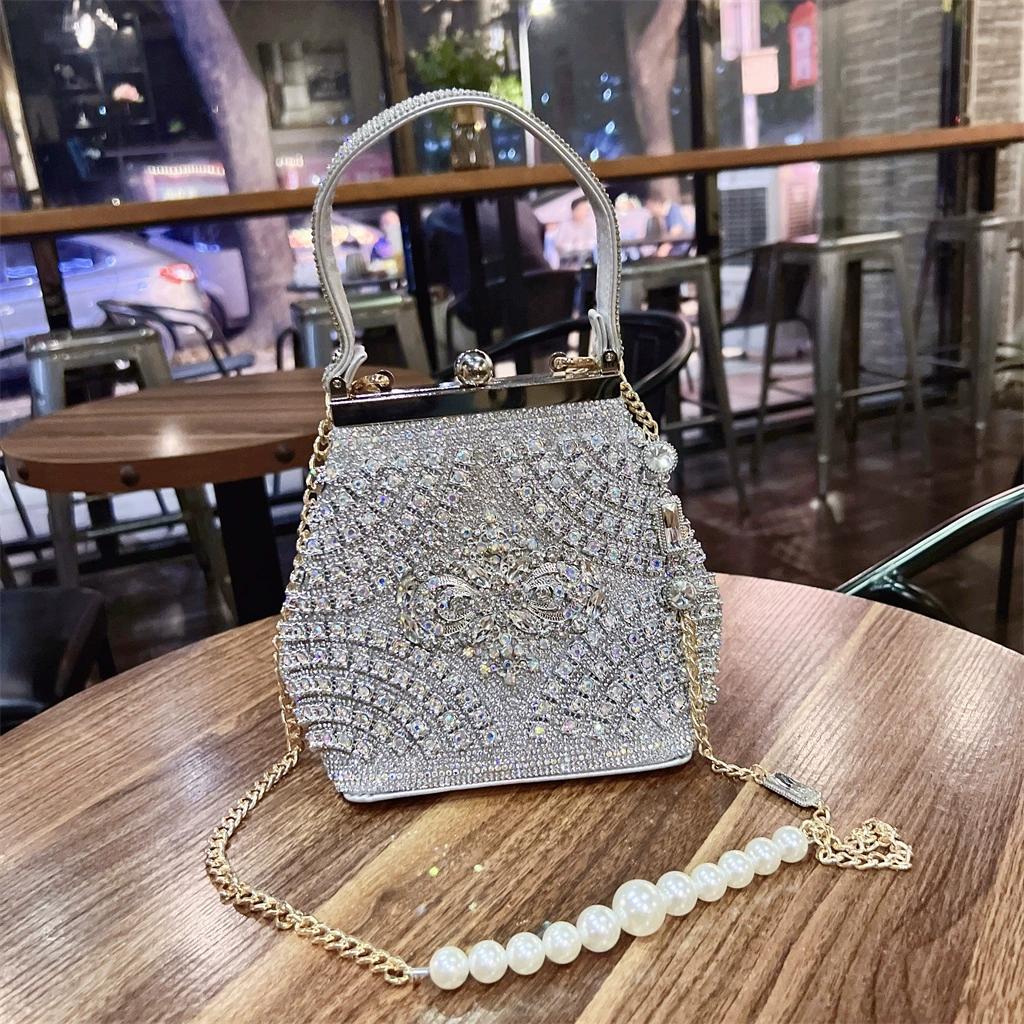 Сумка для ужина, женская сумка через плечо на одно плечо, банкетный комплект с бриллиантами, сумочка