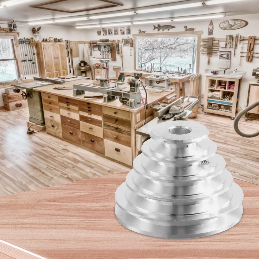 Aluminum Pulley Wheel 5 Step Design Suitable for A Type V Shaped Pulley