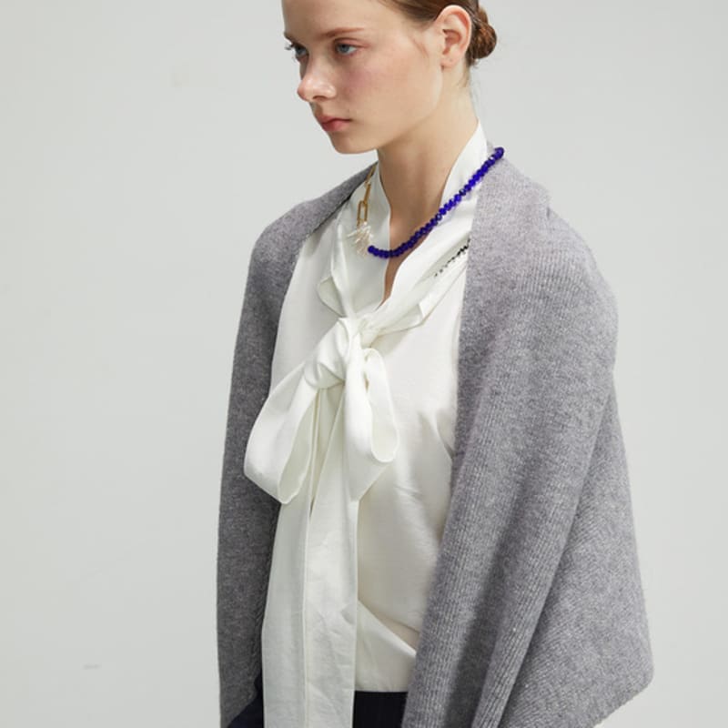 Iannmore Асимметричная вязаная накидка-шаль_GY