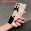 2DFlat Samsung phone case Black & White Cats Heart Tails Applicable to Galaxy S22 S23 S24 S25ULTRA S26 A12 A13 A14 A15 A16