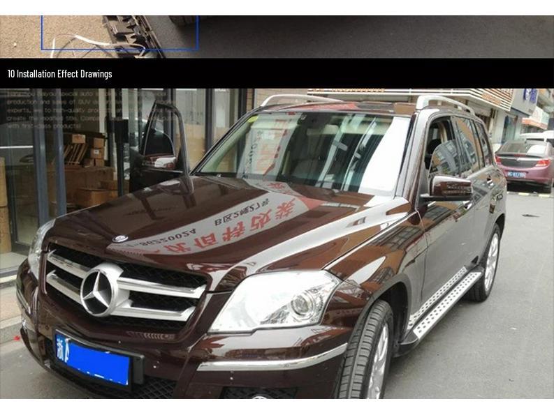 Боковые подножки из алюминиевого сплава для Mercedes GLK 200/260/300 2008-2015