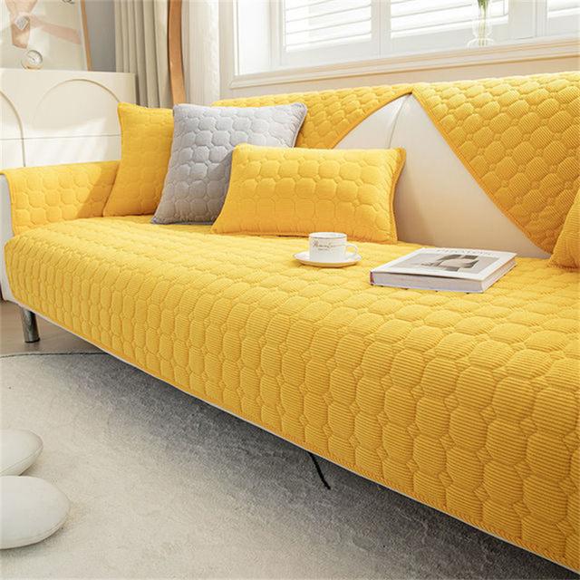Вельветовое полотенце для дивана, скандинавский утолщенный плюшевый коврик для дивана, супер мягкий стеганый чехол для дивана, нескользящие чехлы для дивана для декора гостиной