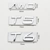3d Metal Badge Car Rear Trunk Logo T5 T6 AWD Emblem for Volvo S40 S60 S90 XC40 XC60 XC90 V50 V70 T5 T6 AWD Sticker Accessories