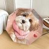 1pc Pink Heart Scarf Dog Illustration Umbrella with Plastic Handle,Suitable for All Seasons Home Travel Outdoor UmbrellaDD307