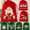 Velvet Christmas Bags With Drawstring - 7Pcs For Wrapping Christmas Party Favors Or Gifts For Friends, Children, Customers