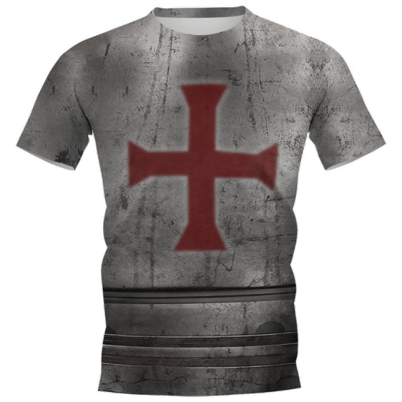 Medieval Armor 3D Printed Viking Cosplay Men's Summer Vintage Crewneck Short Sleeve Hip Hop Kids Street Funny Casual T-shirt Top