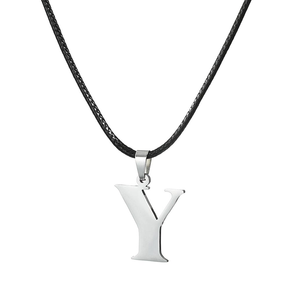 Новое ожерелье с инициалами от А до Я из нержавеющей стали, 26 английских букв, для мужчин и женщин, персонализированные ювелирные изделия, подарки