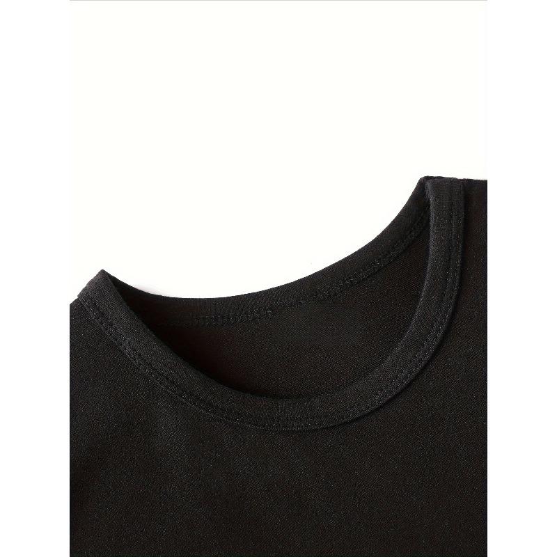 European sizes [Kids T-Shirt Letter Print] Girls' Fashion Kids T-Shirt with Fist Letter Print, Cute Short Sleeve Casual Top