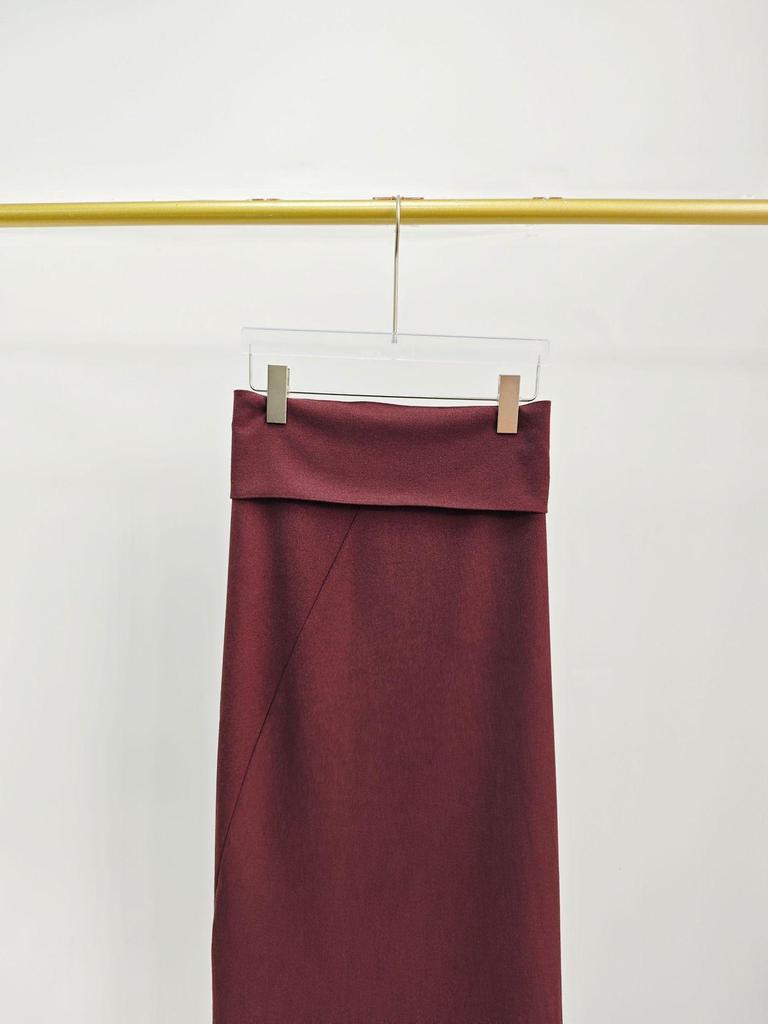 West Minor Элегантная Ретро Миди-юбка Асимметричного Кроя с Завышенной Талией