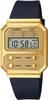 Цифровые часы Reprint Design Overseas Model Gold Black Urethane Band [Casio] A100WEFG-9A Мужские [Товар]