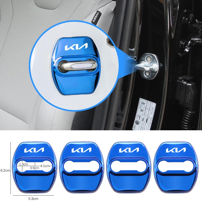 AAOB1 Car Door Buckle Protective Cover Titanium Alloy Protection Cap For KIA K5 K9 Sorento Ceed Sportage Carnival Stinger Forte Niro