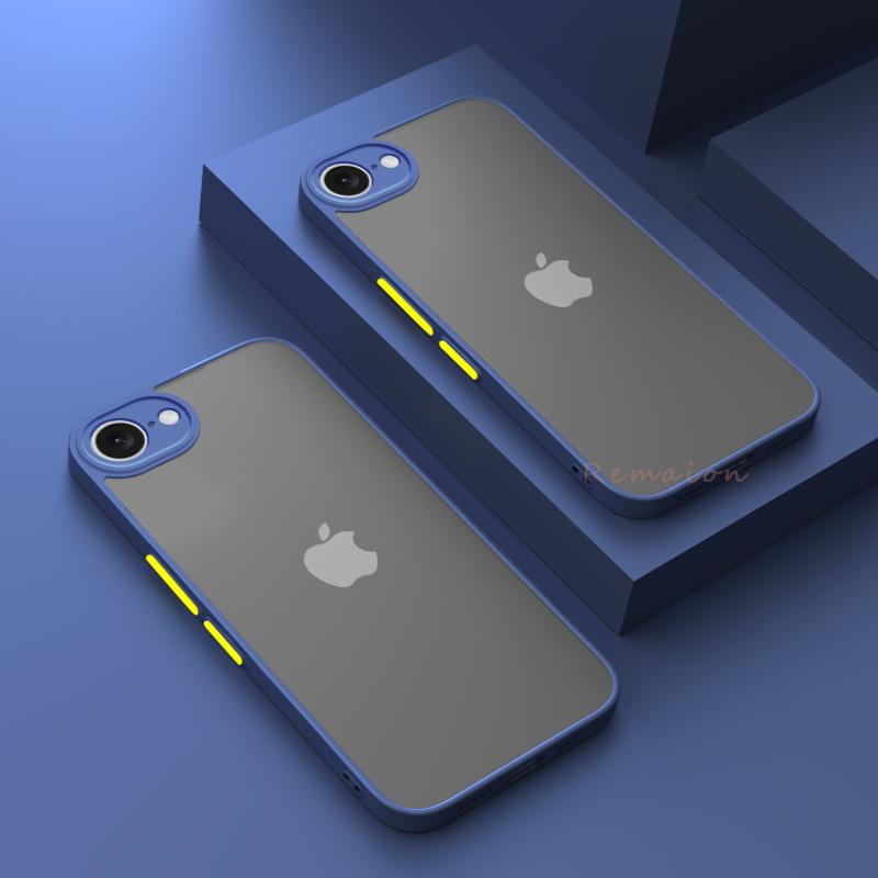 Для iPhone 16E Чехол SE4 Твердый ПК Броня Матовый Роскошный Цветовая блокировка Ударопрочный Защитник камеры Чехлы для iPhone 16e Обложка