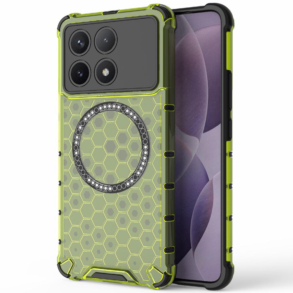 For Xiaomi Poco F6 Pro 5G/Redmi K70 5G/K70 Pro 5G Magnetic Case Honeycomb TPU+PC Slim Phone Cover