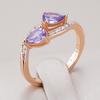 Блестящие фиолетовые натуральные цирконы обручальные кольца для невесты для женщин тренд цвет розового золота повседневные изысканные украшения кристалл подарок