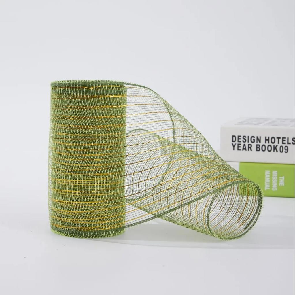 1 рулон рождественской сетчатой ленты DIY венок бант лента рождественская елка украшения для дома 2024 рождественские подарки Navidad Noel Новый год 2025