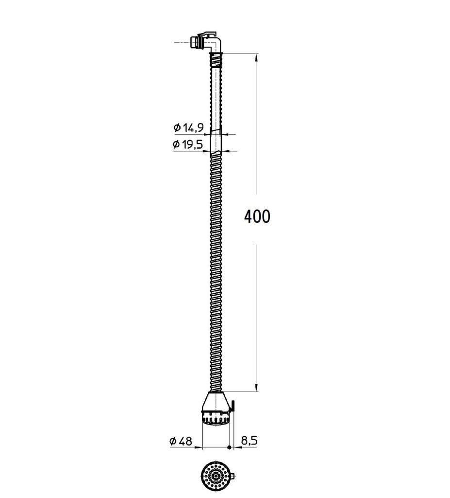 Компания SANEI Смеситель Sanei для ванны Длина шланга для подачи воды для стиральных машин с насосом для ванны с W Серый (прежнее название Производство) набор, 4М,