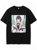 2026 New Unisex Crew Neck Casual Short Sleeve TShirt With Indoor Window Kneeling Yuki Suou Square Frame Anime Print TShirt