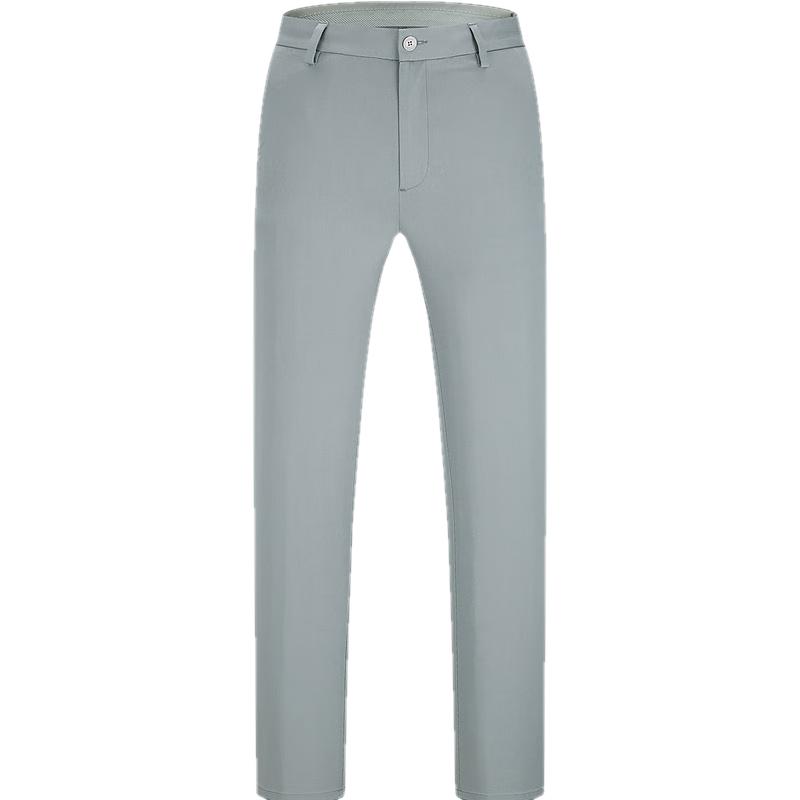 YOUNGOR [Washable Pants] Spring 2026 Men's Business Outdoor Wrinkle-Resistant Straight-Leg Trousers, Blue, L(175/80A)