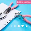 5-Hole Paper Punch Round Heart Star Shape Metal Puncher for A4 Craft Paper Manual Scrapbooking Tools