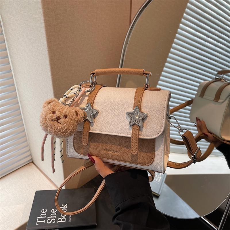 Нишевый дизайн новые модные женские сумки, универсальные сумки контрастных цветов, женские маленькие квадратные сумки для работы, сумки через плечо