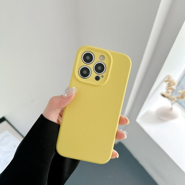 Жидкий силиконовый чехол для мобильного телефона для Iphone 14 13 12 Pro Max 14 Plus, защита камеры, подкладка из микрофибры, чехол «все включено»