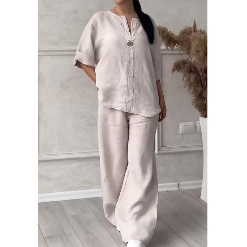 Весна и осень женская рубашка с длинным рукавом модный однотонный повседневный брючный костюм