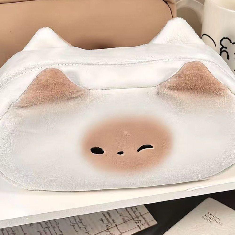 Large Capacity Pen Bag Plush Stationery Organizer Multi-function Stationery Bag  Student