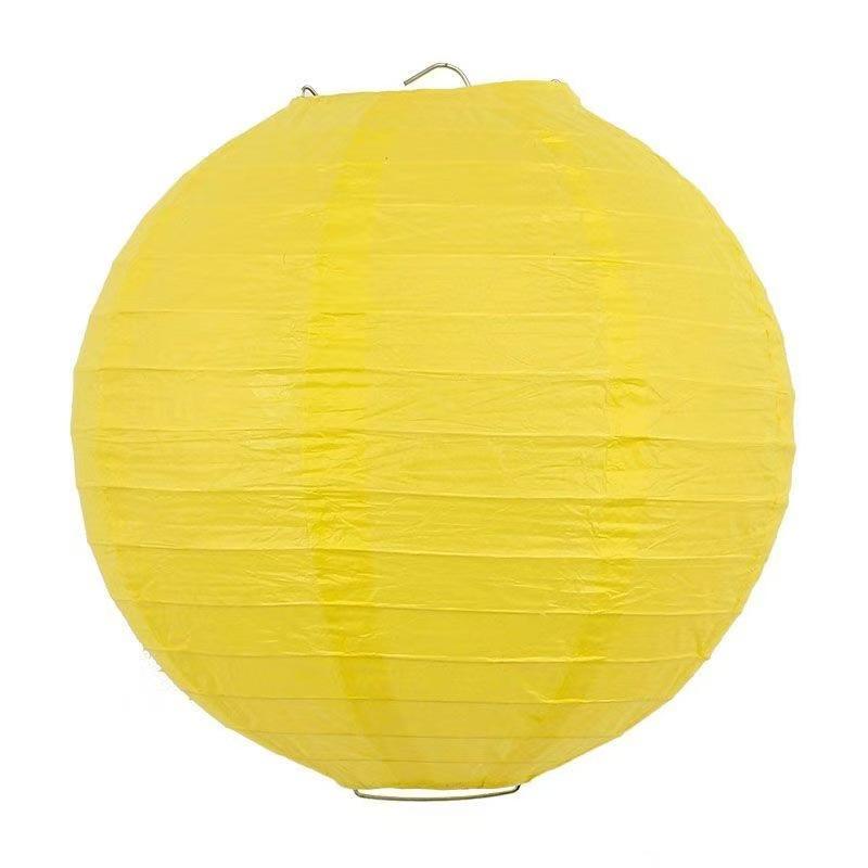 Однотонные круглые бумажные фонарики для украшения свадебного зала
