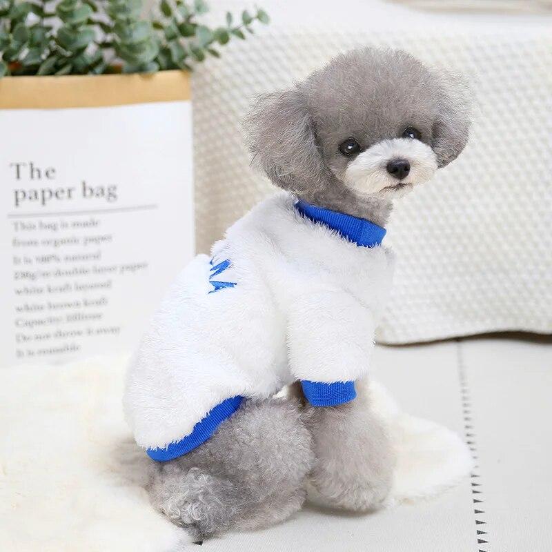 Warm Fleece Pet Clothes Letter Print Puppy Dog Shirt Jacket for Small Dogs Cat Coat Vest Schnauzer Yorkie Bulldog Outfits