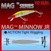 Saltwater Lure Mag Minnow Junior Floating 70mm Black Back Center of Gravity Shift YO-ZURI Color