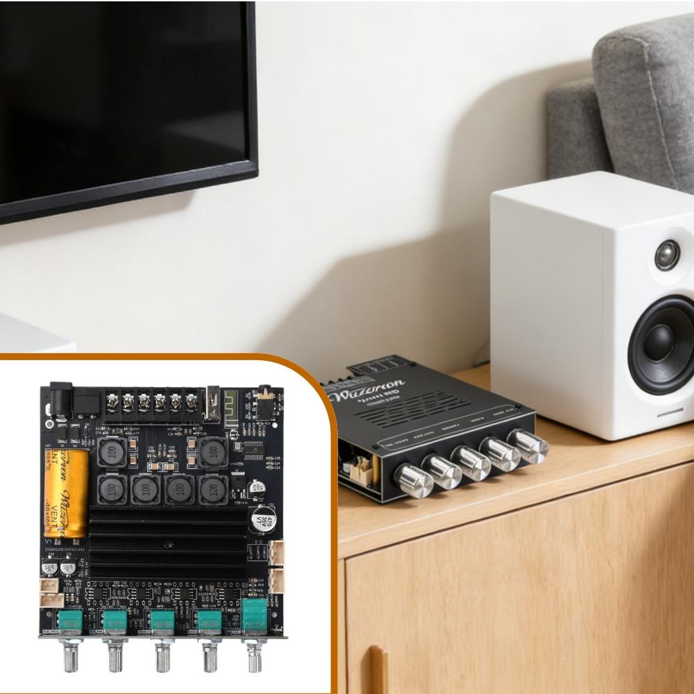 ZK-TB21 PRO 2.1-канальная Bluetooth-плата усилителя TPA3116D2 50 Вт×2+145 Вт Сабвуфер DC12-24V USB Беспотерьковое декодирование аудио