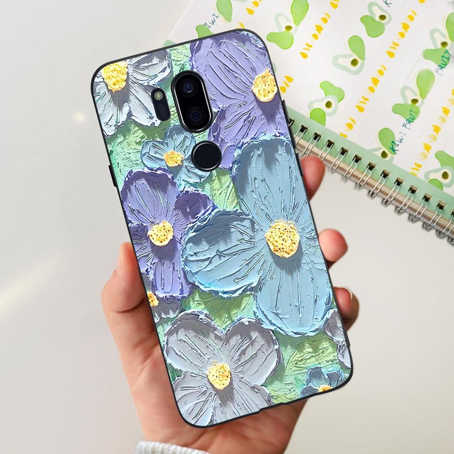 For LG G7 thinQ Case G710EM LM-G710 G710 Luxury Painted Cover Soft Silicone Phone Cases For LG G7 ThinQ Back Covers 6.1'' Bumper