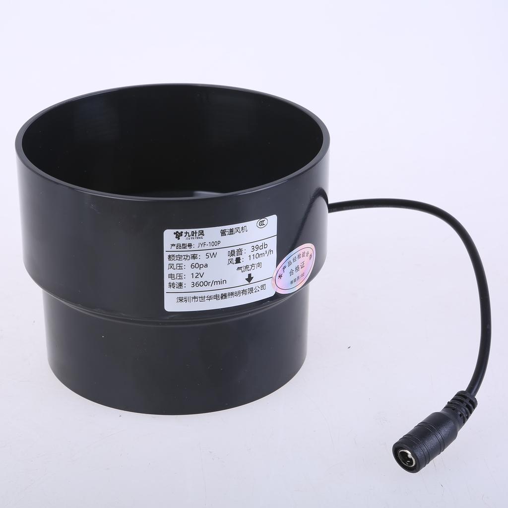 Powerful 12V Ventilator Air Duct Fan 4inch Pipe Vent for Bathroom Toilet Kitchen Air Extractor Adjust Speed