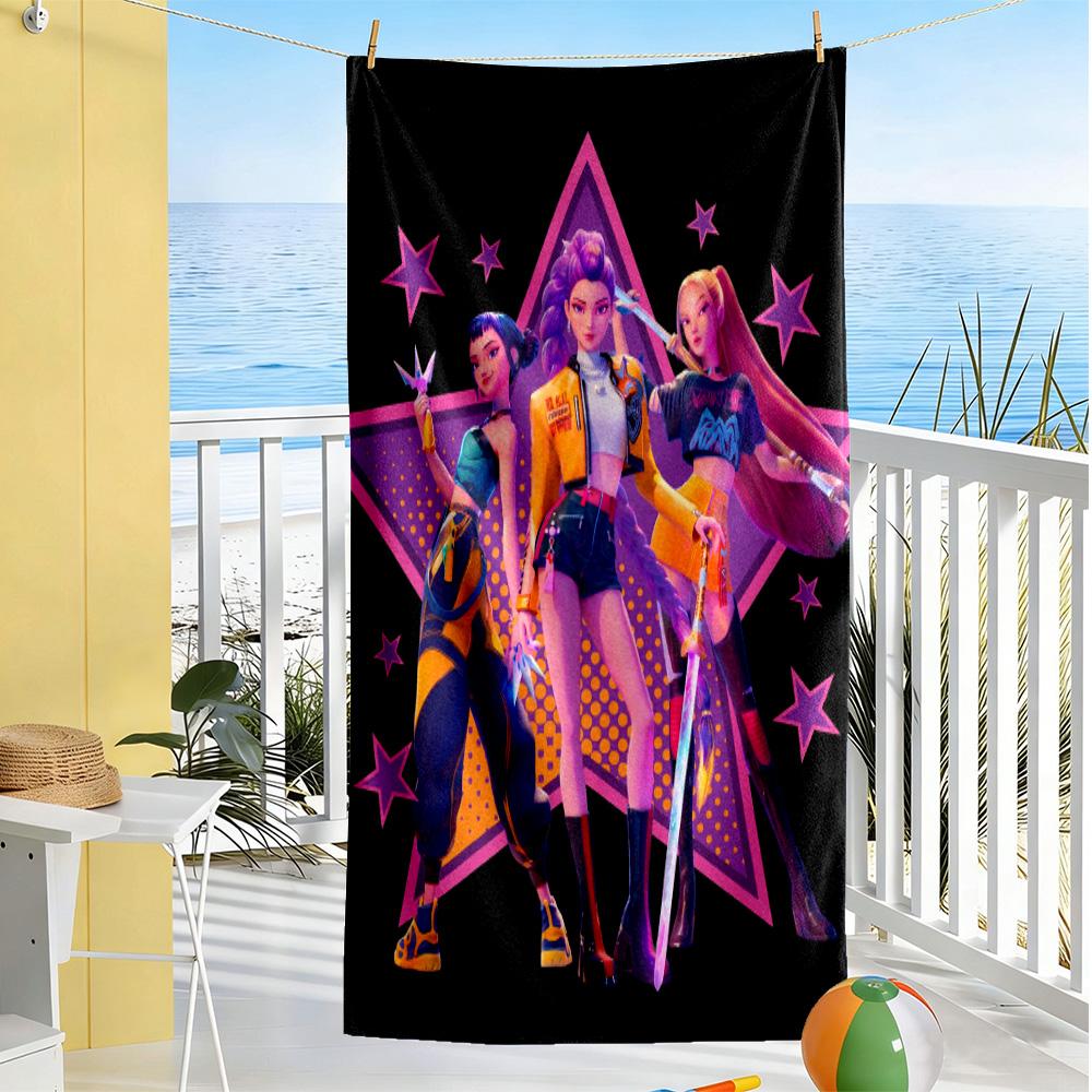 Huntress Power Squad Beach Towel Super Soft Microfiber Quickdry Fabric Comfortable Lightweight