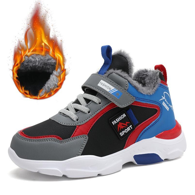 Детские зимние сапоги, зимние непромокаемые хлопковые ботинки, теплая обувь для мальчиков и девочек, детские кроссовки